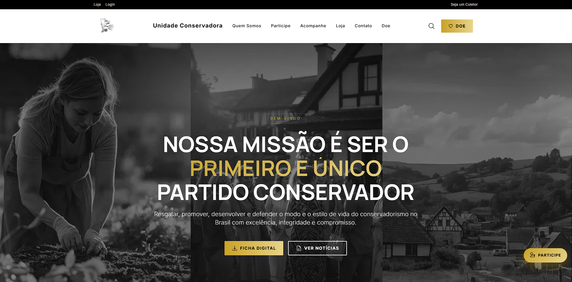 Site Unidade Conservadora - Página inicial